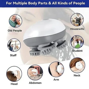 Electric Scalp Massager, Portable Head Massager with Kneading 96 Massage Nodes