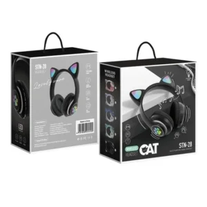 Ear Music Headset Glowing Cat Ear Headphones Foldable Wireless